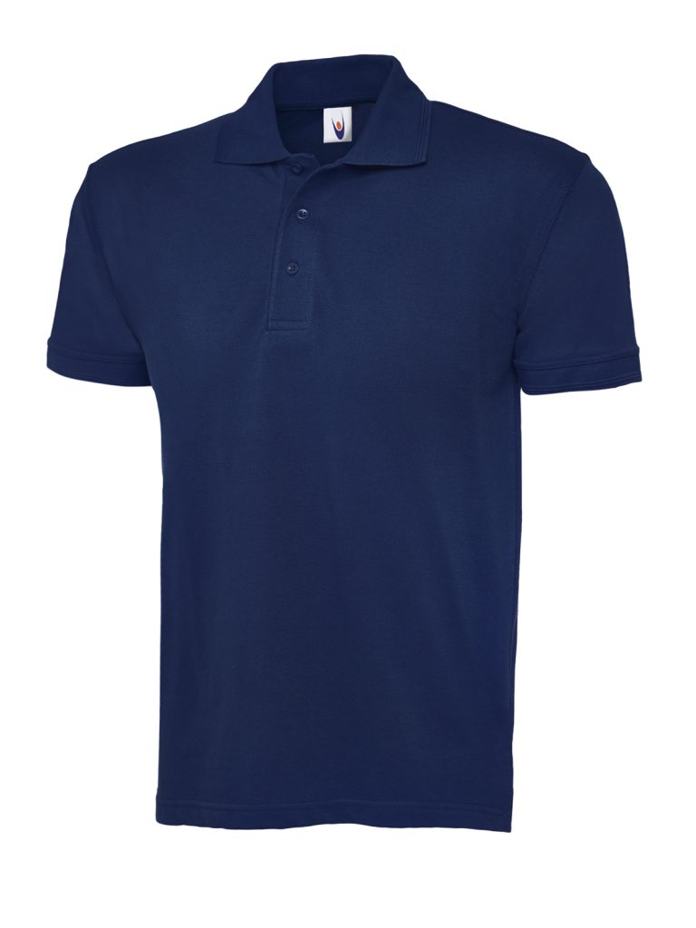 Navy blue bespoke polo shirt for branded workwear